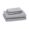Amazon Basics Lightweight Super Soft Easy Care Microfiber 4-Piece Bed Sheet Set with 14-Inch Deep Pockets, King, Dark Gray, Solid