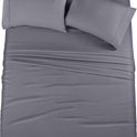 Utopia Bed Sheets Set - 4 Piece Bedding - Brushed Microfiber - Shrinkage and Fade Resistant - Easy Care (Full, Grey)