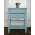 Ameriwood Home Franklin Accent Table 2 Drawers, Blue