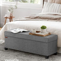 Ottoman with Storage for Bedroom, 15 x 43.3 x 15.7 Inches