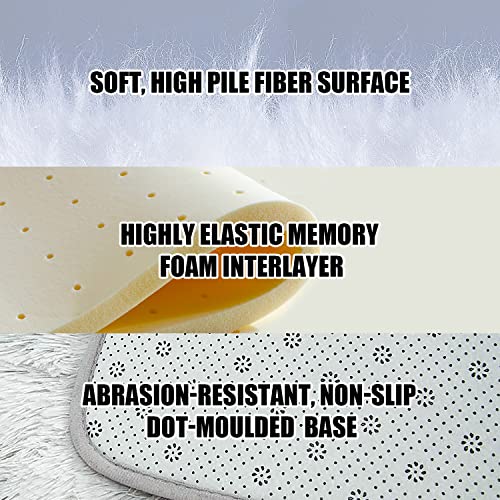 Fluffy Area Rug for Bedroom 3x5, Soft Fuzzy Shaggy Rugs for Bedroom with Non-Slip Bottom